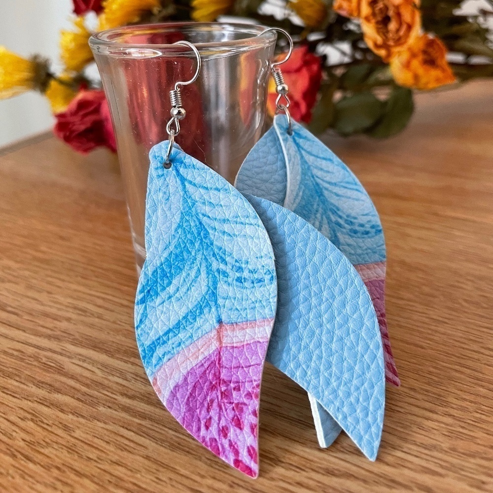Rainbow Feathers Earrings